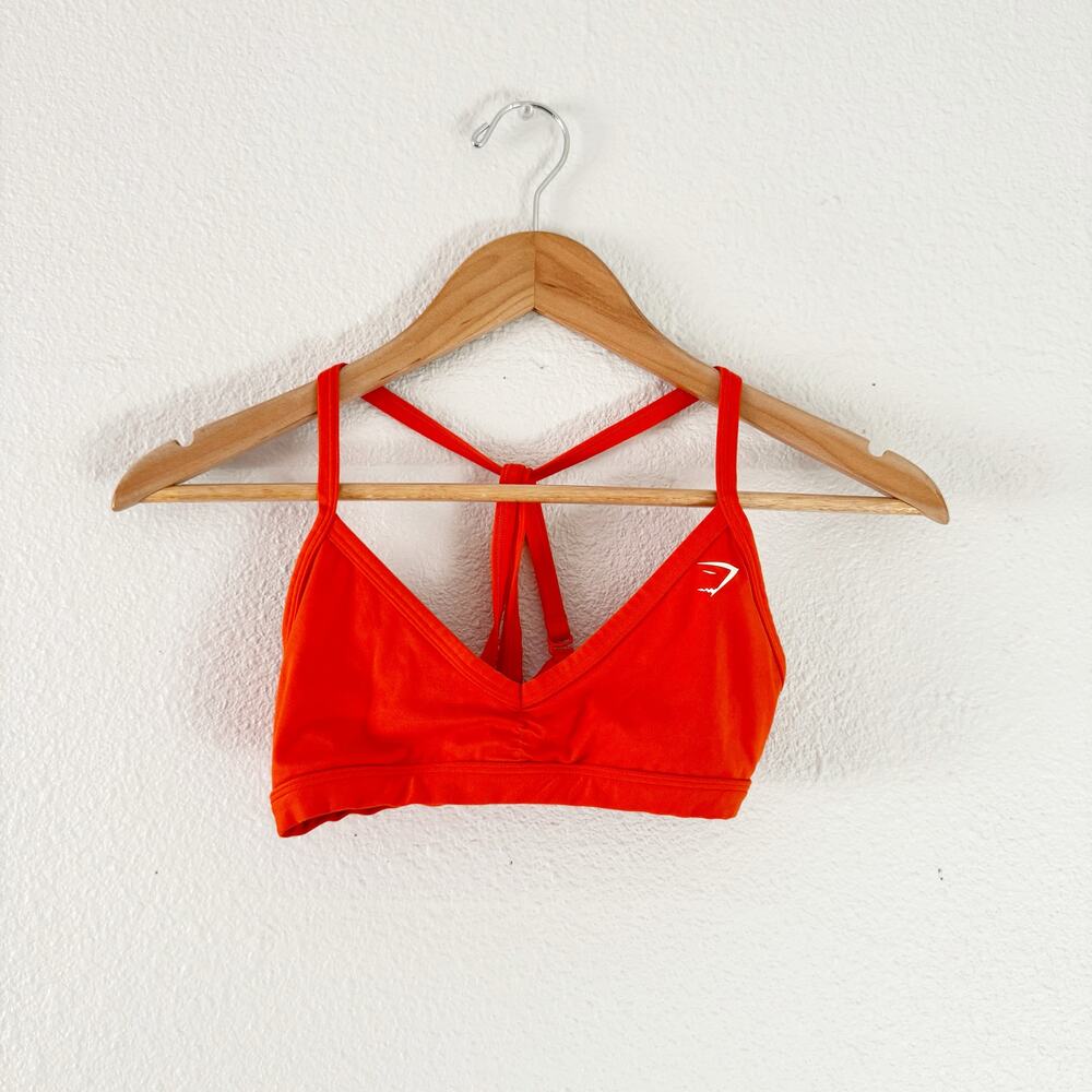 Gymshark Minimal Sports Bra Womens small orange training gym active